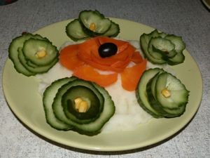Украшения из овощей