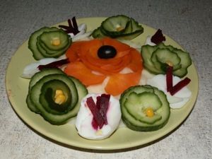 Украшения из овощей