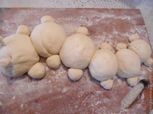 Булочки - гусенички