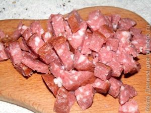 Картофель с колбасой