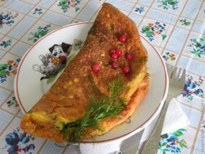 омлет с щавелем