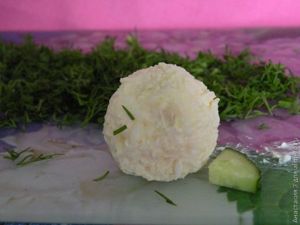 Сырные шарики в укропе