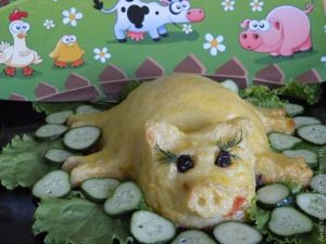 Поросёнок из картофельного пюре