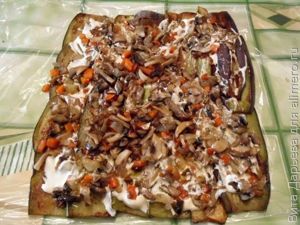 Рулет с грибами