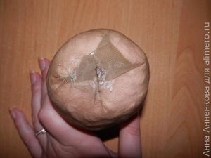 Топиарий с шариками из сизали