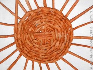 Корзинка из газетных трубочек