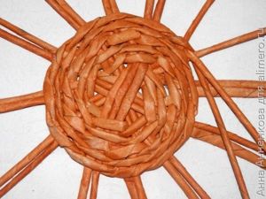 Корзинка из газетных трубочек