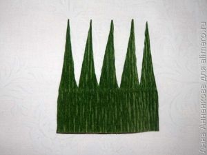 Бутон розы из гофрированной бумаги