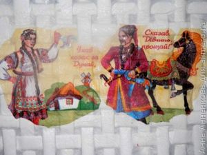 Панно на газетных трубочках