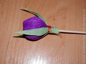 Как я делаю крокус из гофрированной бумаги