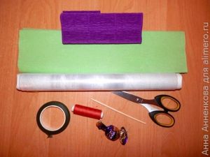 Как я делаю крокус из гофрированной бумаги