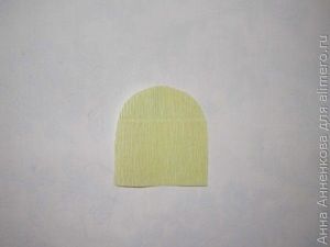 Подснежник из гофрированной бумаги
