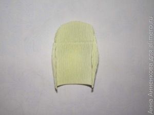 Подснежник из гофрированной бумаги