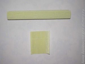Подснежник из гофрированной бумаги