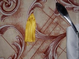 Подсолнух из атласных лент
