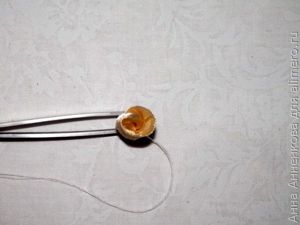 Роза из атласных лент