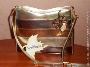 Роза из атласных лент