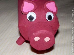 Свинья-копилка из фоамирана
