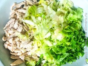 Салат Цезарь ленивый