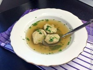 Суп из утки с гречневыми клёцками