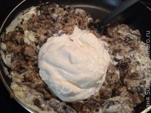 Жульен с грибами и коньяком