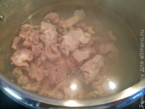 Жаркое из куриных потрошков