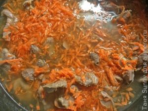 Жаркое из куриных потрошков