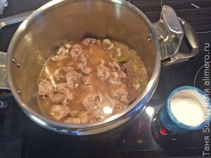 Жаркое из куриных потрошков