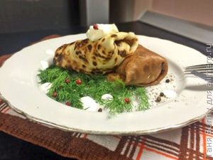 Блинчики с мясом лёгкие