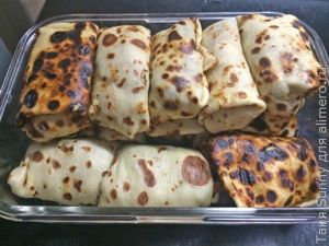 Блинчики с мясом лёгкие