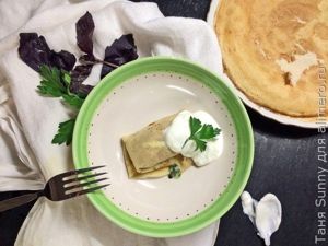 Блинчики с творогом и итальянскими травами