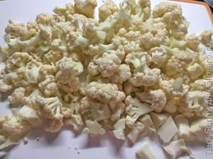 Барабулька жареная на рисе с цветной капустой