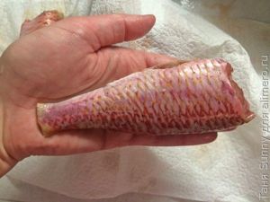 Барабулька жареная на рисе с цветной капустой