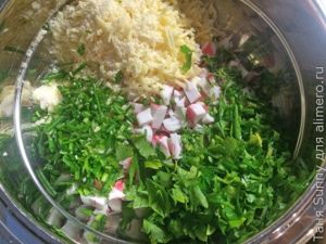 Кабачок, фаршированный крабом