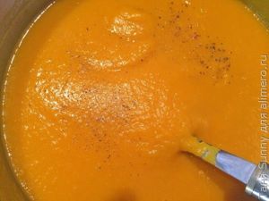 Суп-пюре из печёной моркови и овощей
