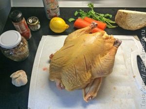 Лимонный цыплёнок на кукурузном пюре