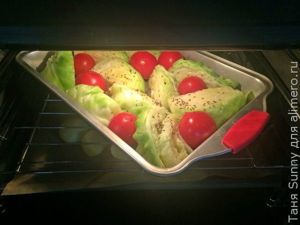 Молодая капуста в духовке