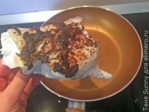 Отбивная из телятины с пюре из зелёного горошка