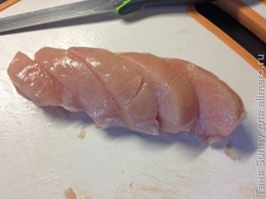 Паста с курицей в сливочном соусе