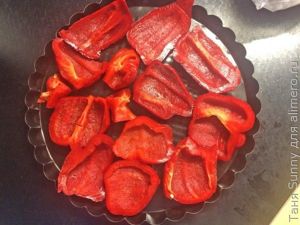 Салат из перца гриль и чечевицы