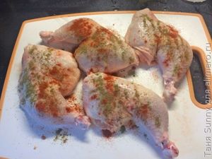 Жареные куриные окорочка по-грузински