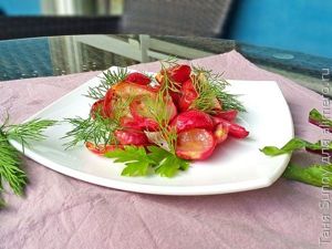 Горячий салат из редиса