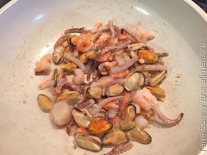 быстрая еда дома - фунчоза с морепродуктами