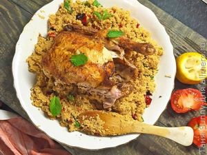 курица в духовке с кускусом