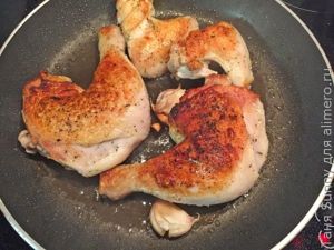 Жареная курица с кукурузным пюре