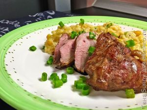 Ризотто в кукурузой и утиной грудкой