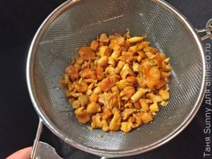 Свиная отбивная с соусом из лисичек