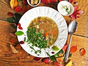 Рассольник с почками