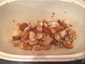 Курица со сливками и грибами
