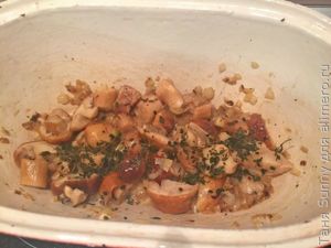 Курица со сливками и грибами